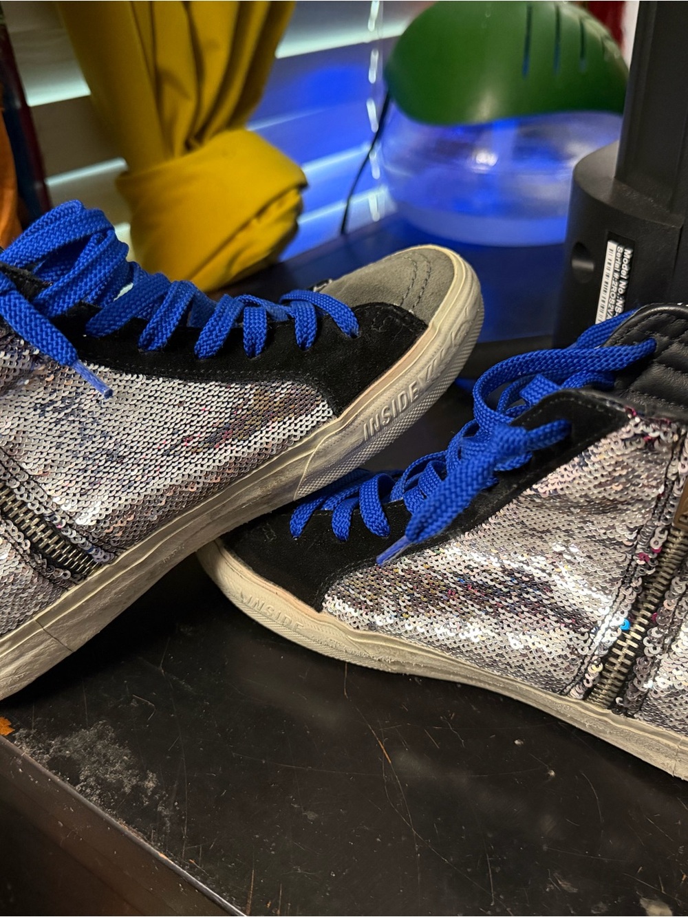 Golden Goose Slide Sequined High-Top Sneakers EU 36 - Picture 3 of 9